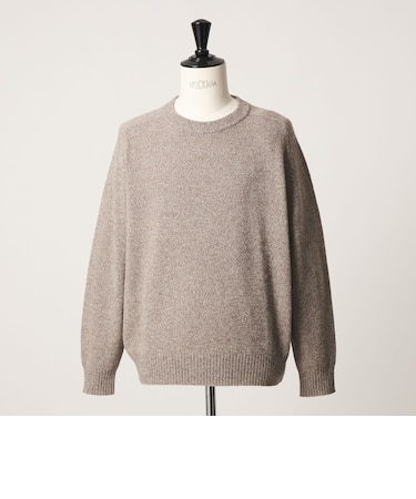 ウール カシミヤ ミックス クルーネック ニット