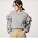 【WEB限定】＜at ease＞ソデ フリル ロングスリーブ プルオーバー カットソー
