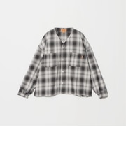【別注】<UNIVERSAL OVERALL>Vネック チェック カーディガン / キッズ 140cm-160cm
