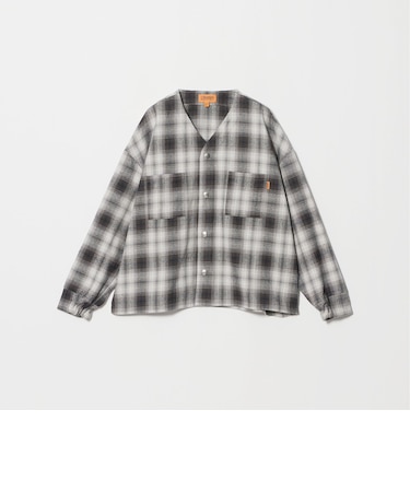 【別注】<UNIVERSAL OVERALL>Vネック チェック カーディガン / キッズ 140cm-160cm