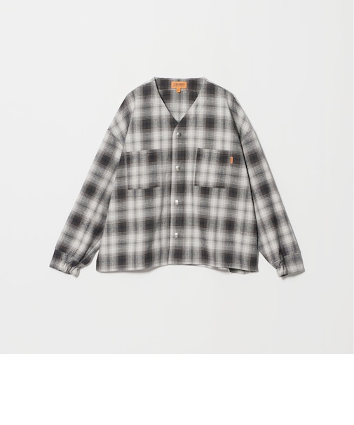 【別注】<UNIVERSAL OVERALL>Vネック チェック カーディガン / キッズ 140cm-160cm