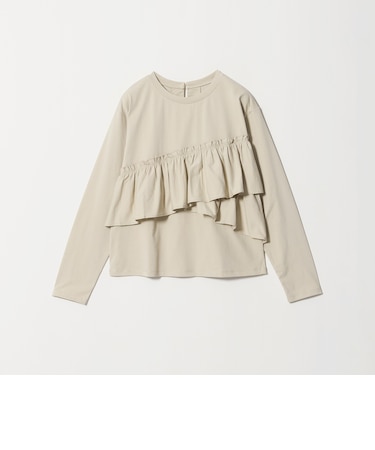 【WEB限定】＜at ease＞フロント フリル ロングスリーブ カットソー UVカット