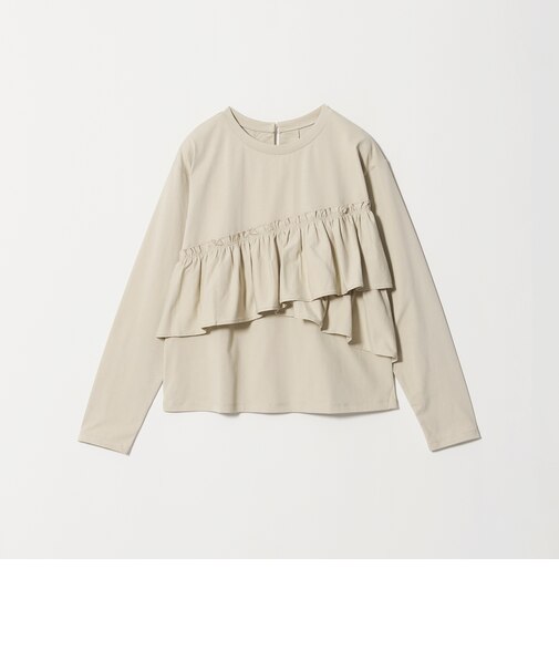 【WEB限定】＜at ease＞フロント フリル ロングスリーブ カットソー UVカット