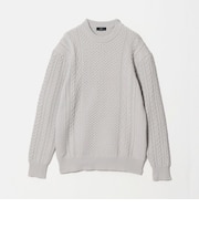 <GIM>アラン 7G クルーネック ニット