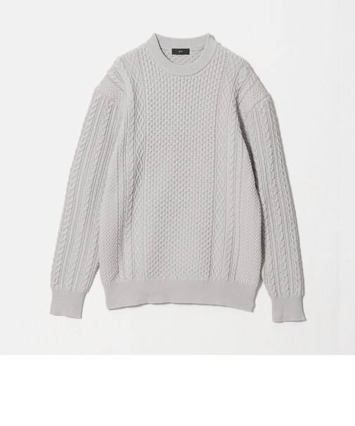 <GIM>アラン 7G クルーネック ニット