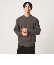 <GIM>アラン 7G クルーネック ニット