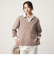 ［size SHORTあり］ウール スムース スキッパー プルオーバー ウォッシャブル