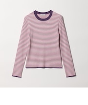 【WEB限定】<at ease>マルチボーダー プルオーバー ニット