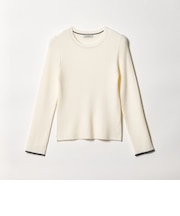 【WEB限定】＜at ease＞ソデサキ バイカラー プルオーバー ニット 2