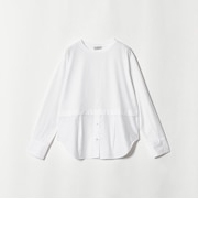 シャツ ドッキング ロングスリーブ プルオーバーカットソー