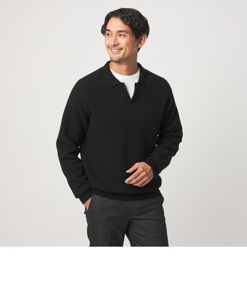 【WEB限定】JUST fit スキッパー ニット