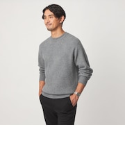 【WEB限定】JUST fit ミドルゲージ モックネック ニット