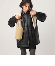 【WEB限定】<at ease>レザーライク ブルゾン