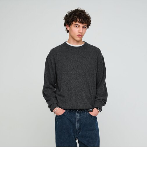 FINE BASIC カシミヤ クルーネック ニット