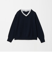 【WEB限定】＜at ease＞レース付き スウェット プルオーバー