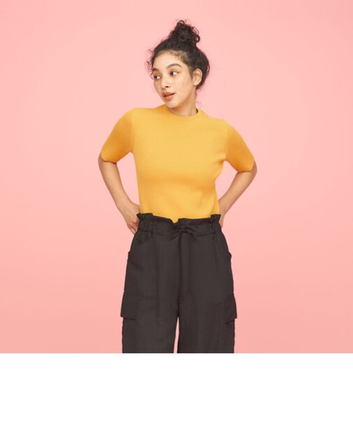 ＜CITEN＞シンプルリブ チビ ニット