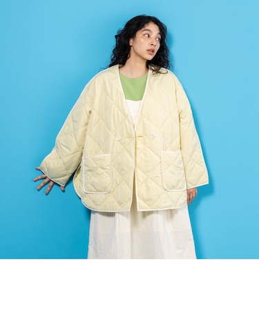 CITEN＞ノーカラー キルトジャケット｜シテンの通販｜&mall（アンド  