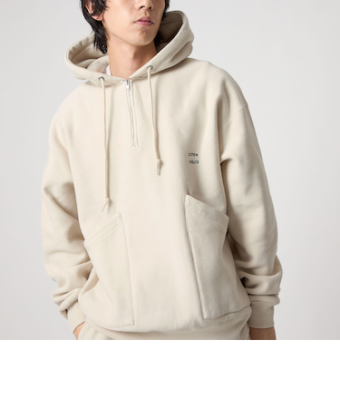 ＜CITEN＞ハーフジップスウェットフーディー