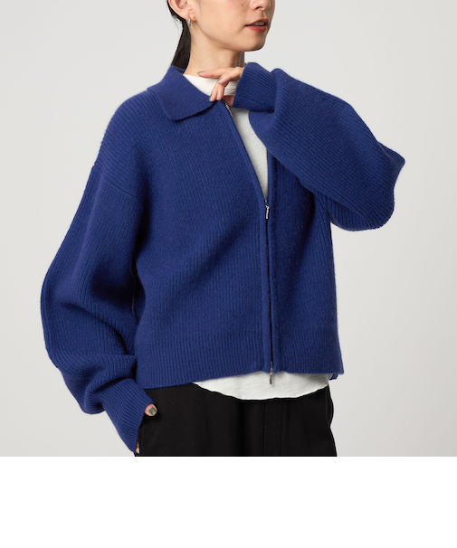 ＜CITEN＞ポロエリZIPカーディガン