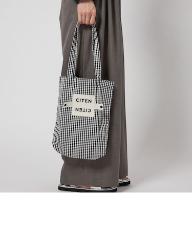 ＜CITEN＞くるくるパッチンギンガムトートS