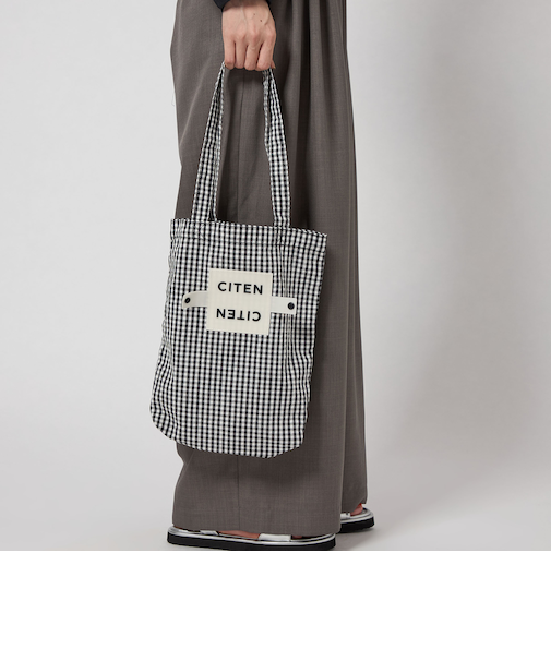 ＜CITEN＞くるくるパッチンギンガムトートS