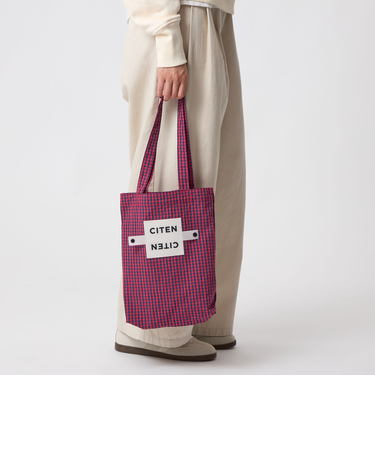 ＜CITEN＞くるくるパッチンギンガムトートS
