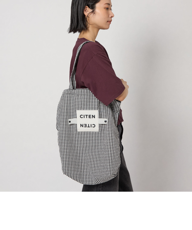 ＜CITEN＞くるくるパッチンギンガムトート