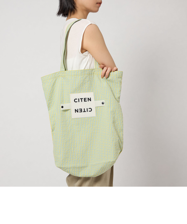 ＜CITEN＞くるくるパッチンギンガムトート