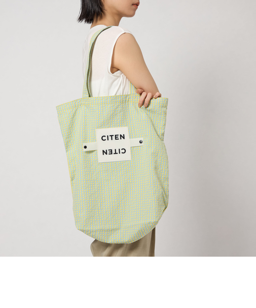 ＜CITEN＞くるくるパッチンギンガムトート