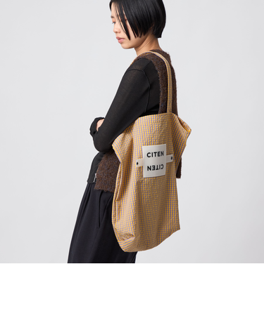 ＜CITEN＞くるくるパッチンギンガムトート