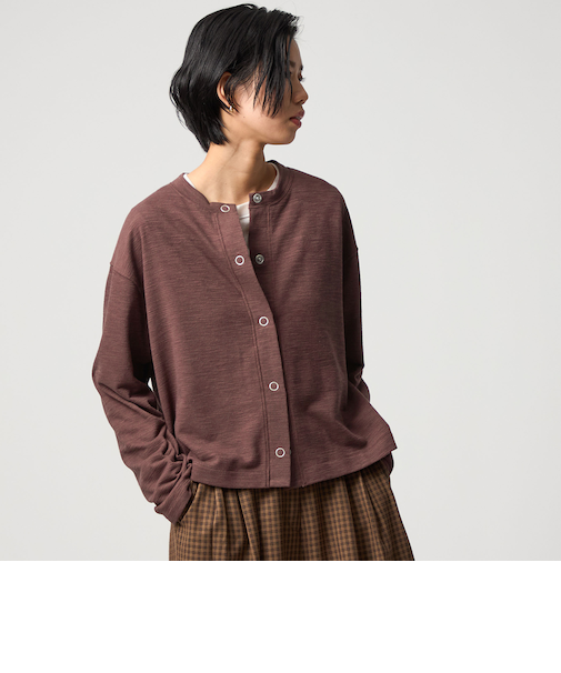 ＜CITEN＞スラブリブカーディガン