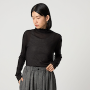 ＜CITEN＞エッセンシャルシアーハイネックトップ