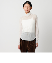 ＜CITEN＞エッセンシャルシアーハイネックトップ