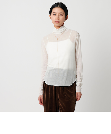 ＜CITEN＞エッセンシャルシアーハイネックトップ