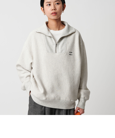 ＜CITEN＞リバースハーフジップスウェット