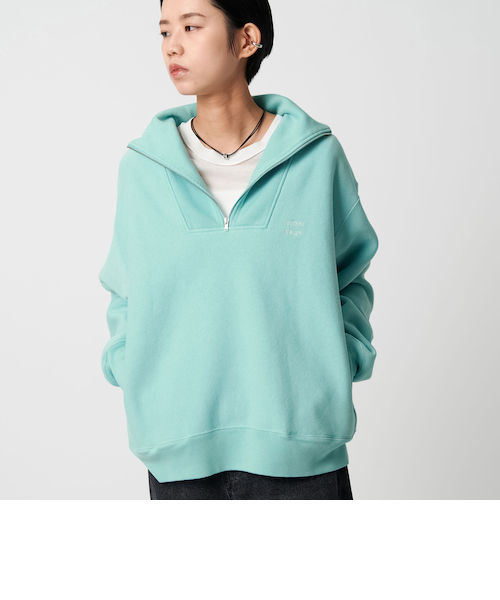 Malbon ハーフジップ スウェット グリーンカラー 美品☘️ 秋冬映え 限定 Malbon ハーフジップ スウェット グリーンカラー 美品☘️ 秋冬