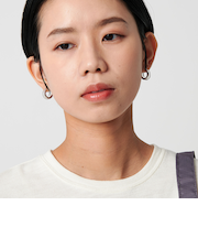 ＜CITEN＞クリアメタルフープピアス