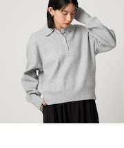＜CITEN＞スウェットライクポロニット