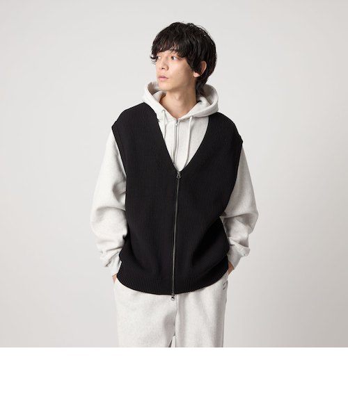 ★リピ★Sページ CITEN＞リブニットZIPベスト｜シテンの通販｜&mall（アンド