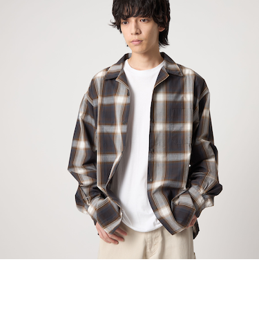 ＜CITEN＞オンブレーチェックシャツジャケット