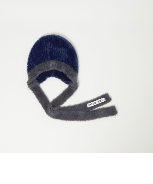 <CITEN>スリムマフラー付きニットキャップ