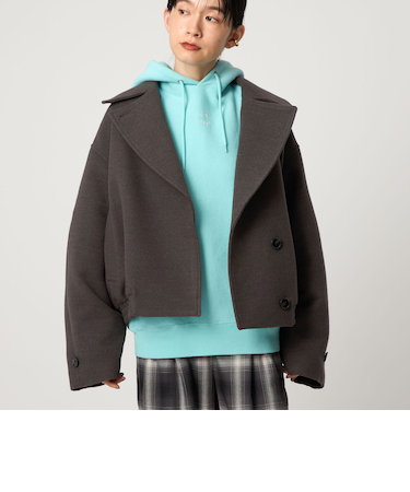 ＜CITEN＞ウールライクショートトレンチブルゾン