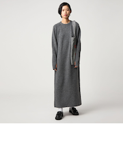 ＜CITEN＞リブ切り替えニットワンピース