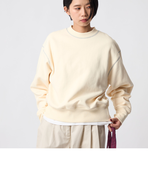 ＜CITEN＞カラーステッチボリュームスリーブスウェット