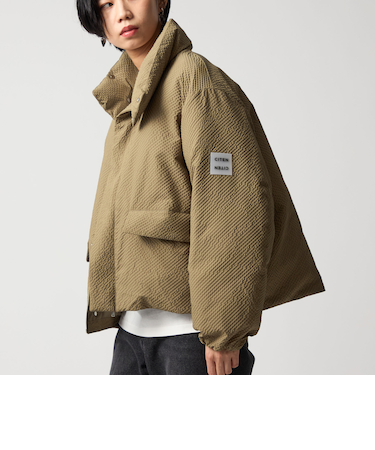 ＜CITEN＞ミニチェックパデッドブルゾン