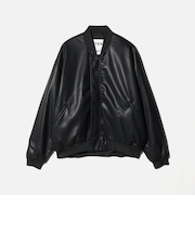 ＜CITEN＞レザーライクバルーンジップブルゾン