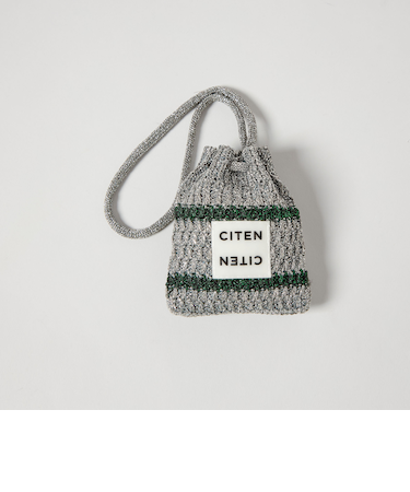 ＜CITEN＞キラキラボーダーオーナメントポーチ