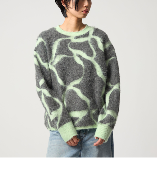 ＜CITEN＞グラフィカルシャギーニット