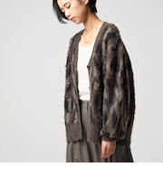 <CITEN>レオパードシャギーニットカーディガン