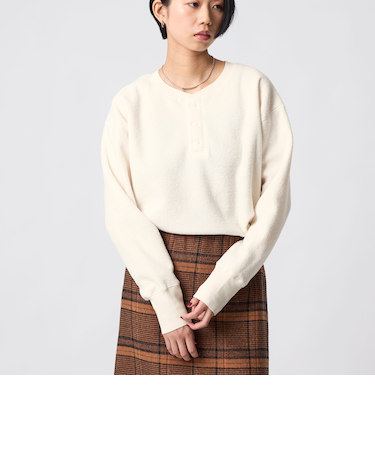 ＜CITEN＞裏起毛2WAYヘンリートップ